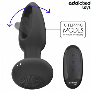 ADDICTED TOYS - PLUG ANAL AVEC LANGUE VIBRANTE ET TÃLÃCOMMANDE